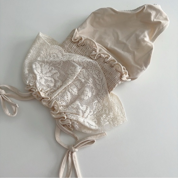 BELLE CHIARA Smocked Bobbin Lace Swimsuit 2Y - Picture 4 of 7